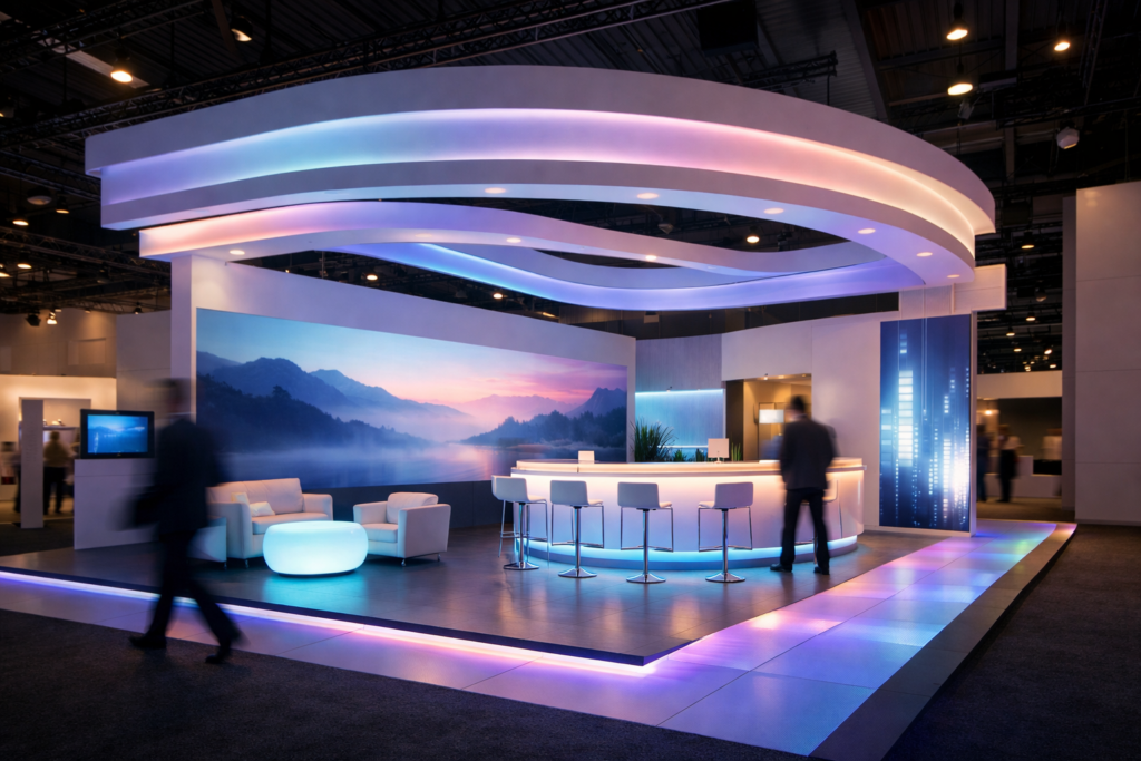 how to light a trade show booth