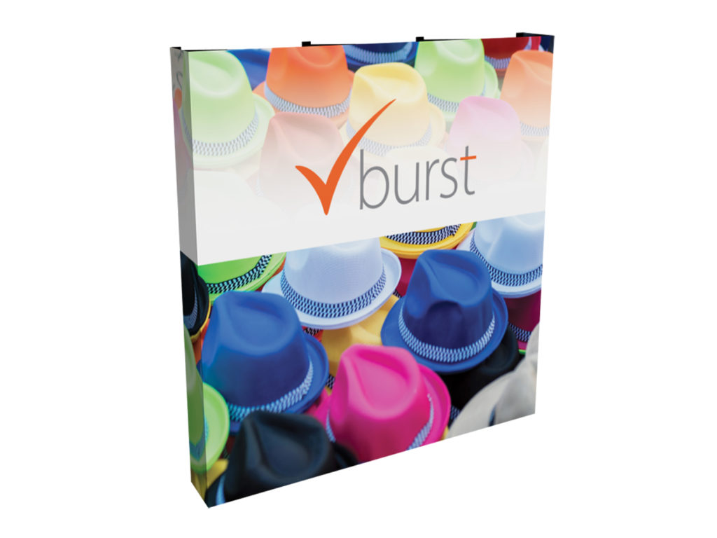 fabric pop up display for burst