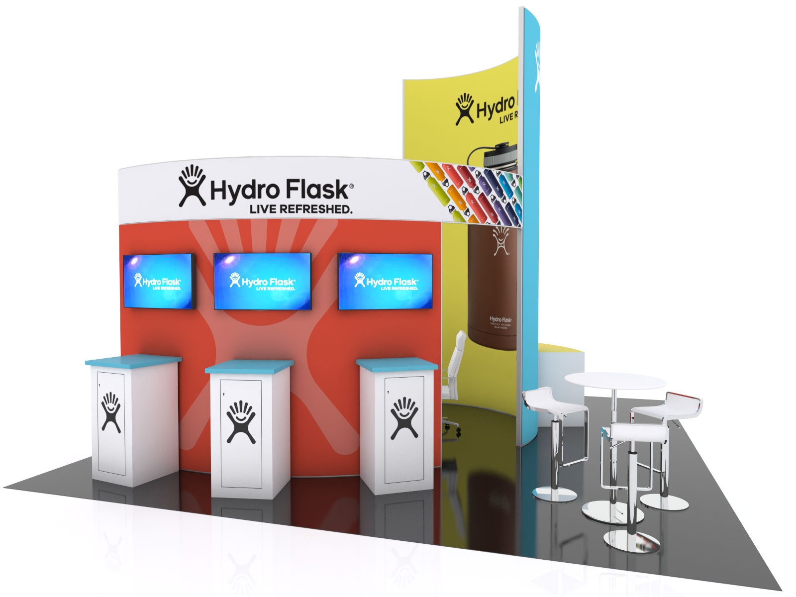 hydro flask trade show exhibit rentals