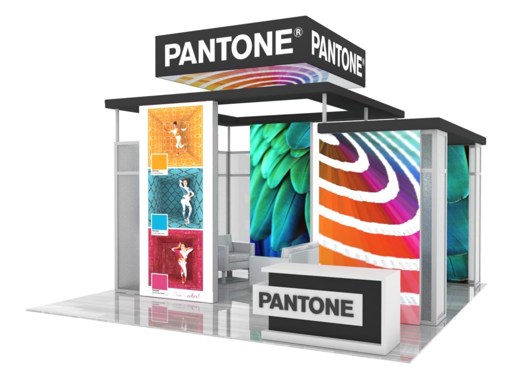 modern trade show booths pantone